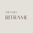 The Daily Reframe Podcast Logo Graphic with Text Overlay