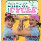 Break The Cycle Podcast Logo Graphic with image of Emily and Stephanie and Text Overlay