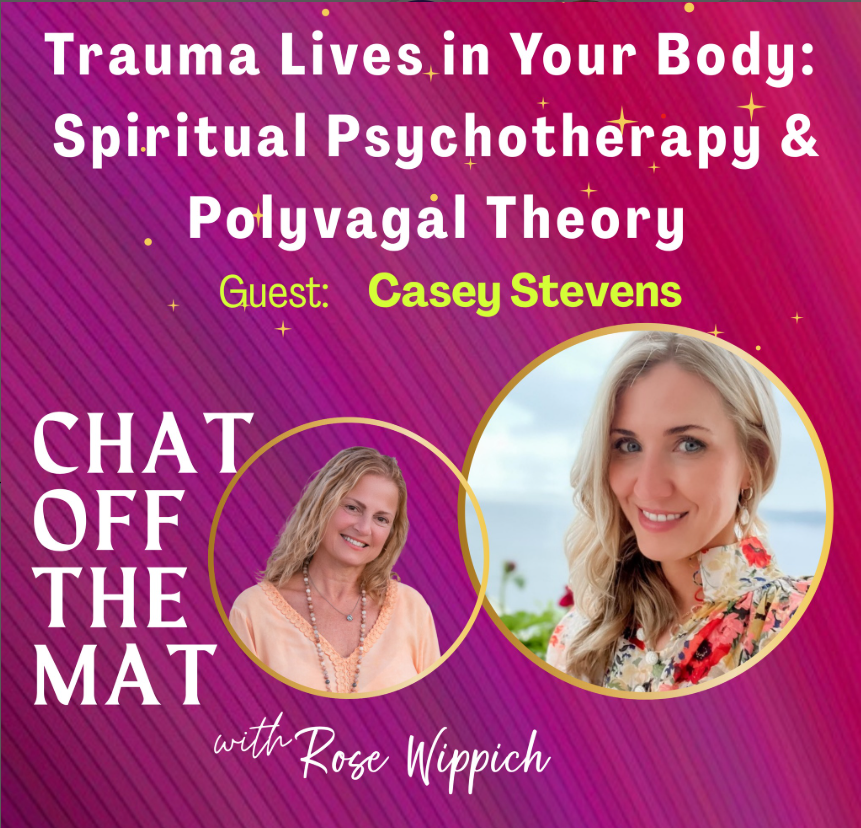 Chat Off The Mat with Des with image of Casey Stevens and Rose Wippich